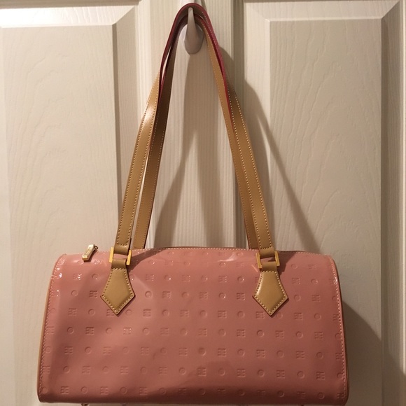 arcadia patent leather purse